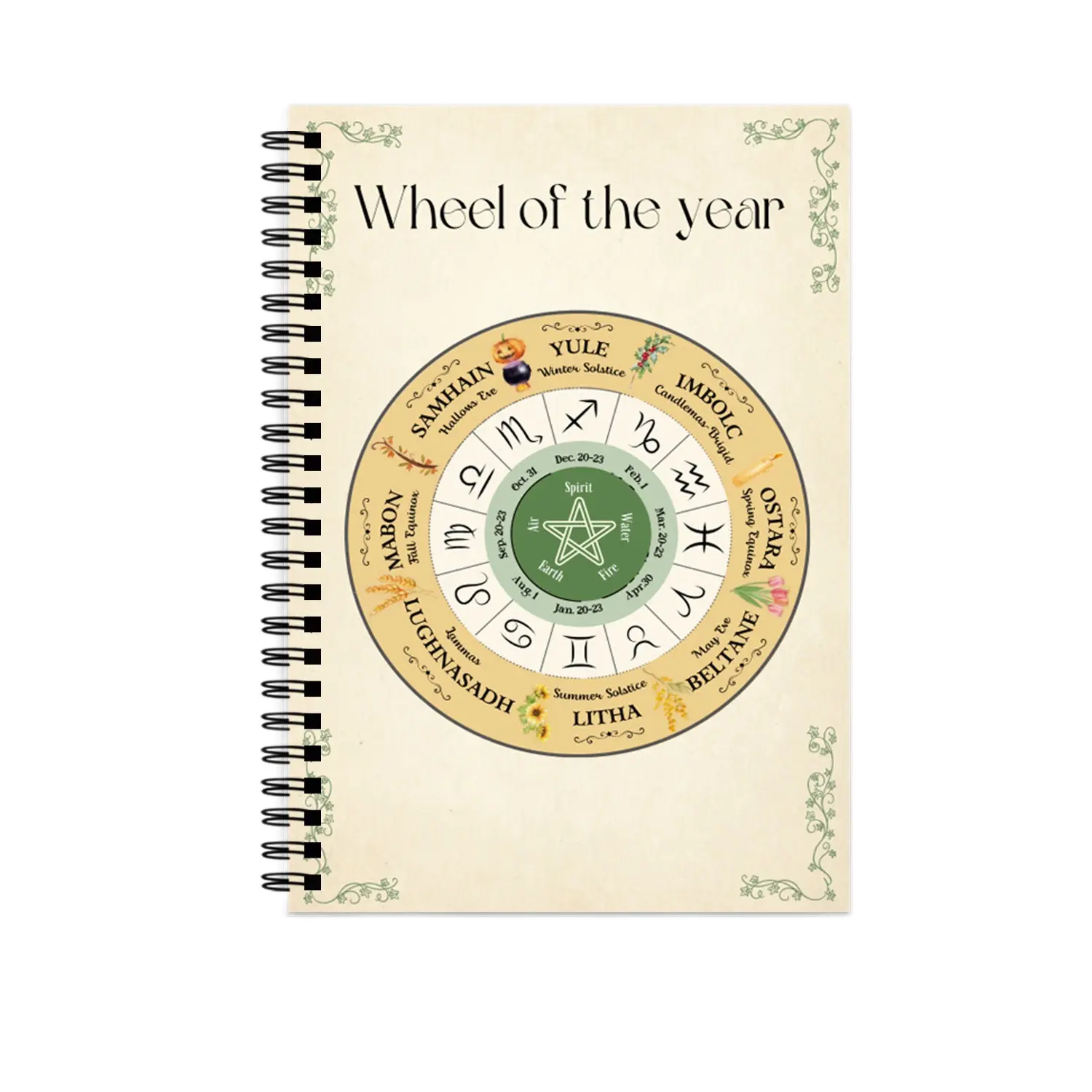 Wheel of the Year Notebook, Perfect for Planning Your Annual Events, Organize Holidays & Celebrations, Essential Tool for Event Planners