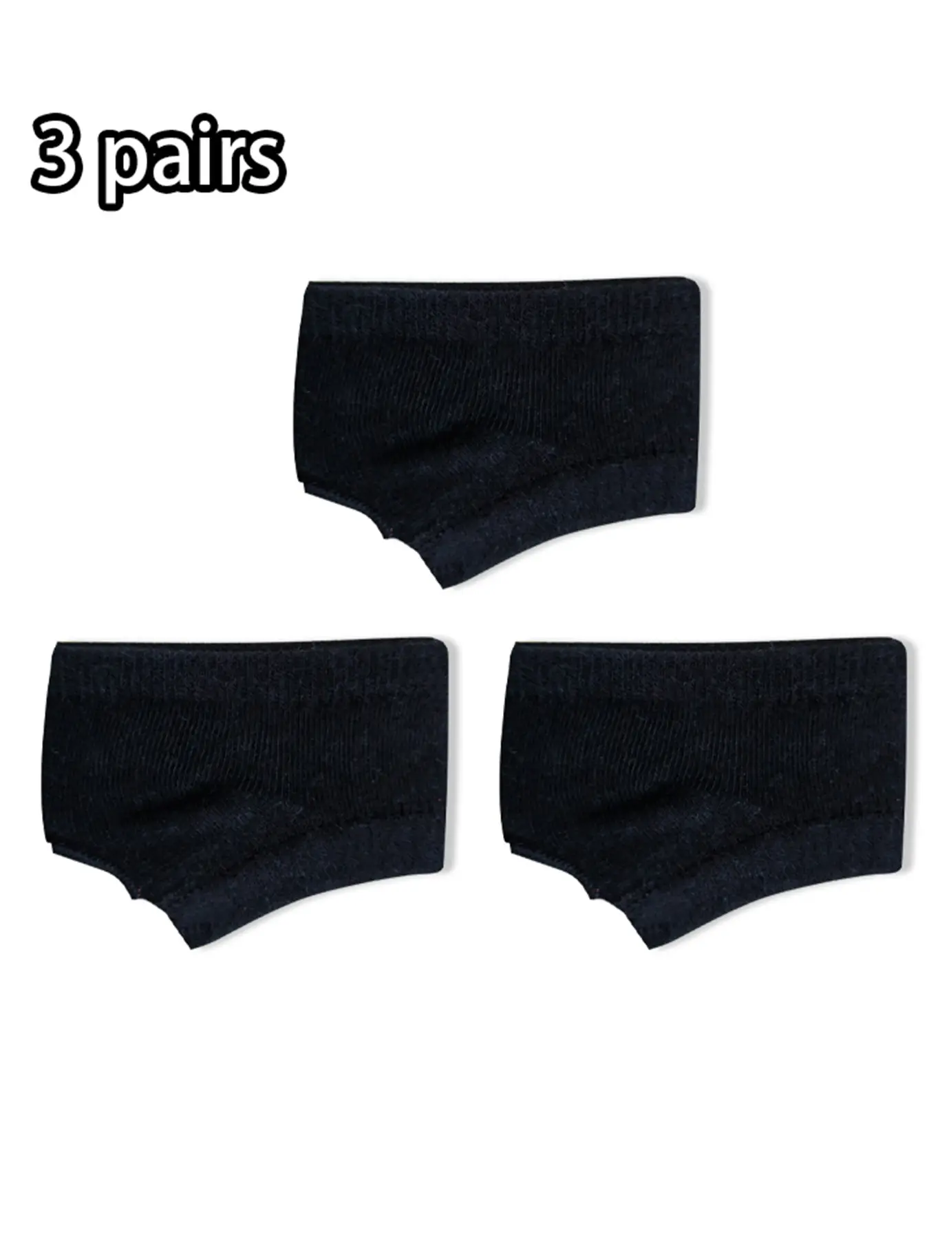 3 Pairs Random Colors Solid Half Palm Socks, Summer Sandals Flip Flops Socks, Two-Toe Split Toe Bikini Short Socks, Comfortable Breathable Fish Mouth Sock Set