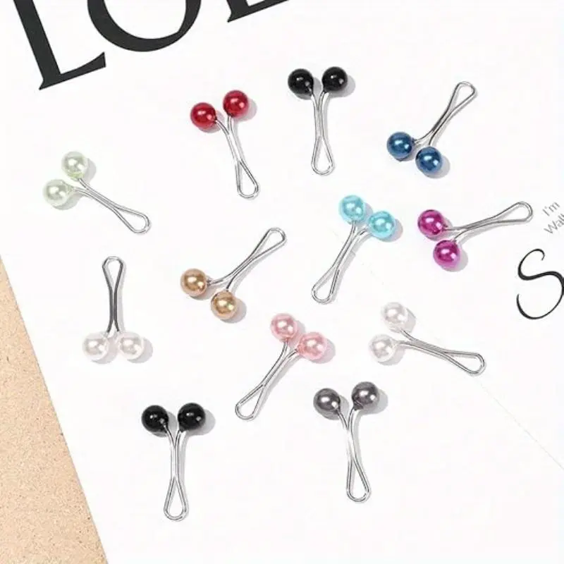 12pcs Lady Muslim Scarf Hijab Clips Pearl Scarf Brooch Hijab Pins Shawl Scarf Head Scarf Holder