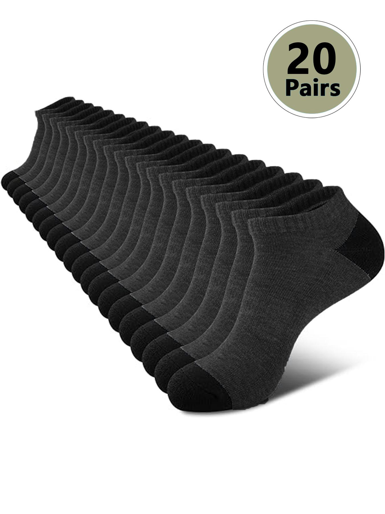 Men's Patchwork Print Ankle Socks, Casual Moisture Wicking Low Cut Socks, Soft Comfy Breathable Socks for Summer Daily Wear, Sports Athletic Socks