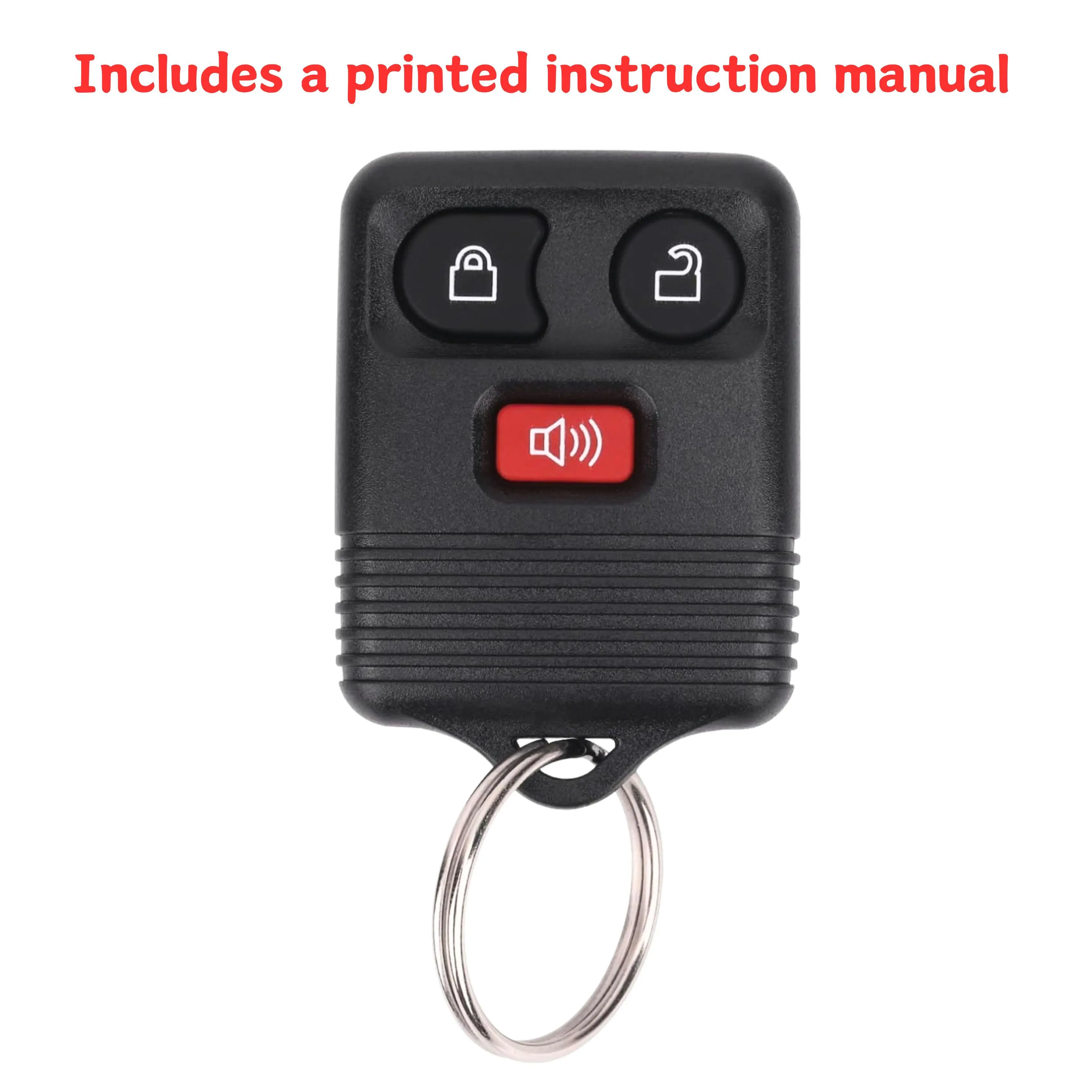 Lopixa Ford Key Fob Replacement 3-Button | Fits F150 F250 F350 Escape Explorer Ranger 1998–2016 Mazda/Lincoln CWTWB1U331 CWTWB1U345 | Easy DIY (Included manual)