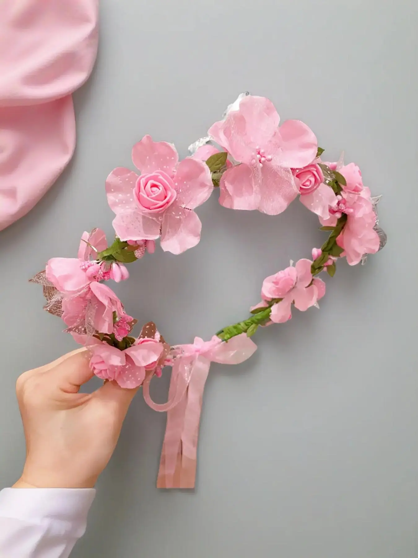 Euro-American Bride Vacation Wreath, Artificial Rose Hair Band, Christmas Carnival Ball Party Headwear, Floral Hairband, Flower Headbands