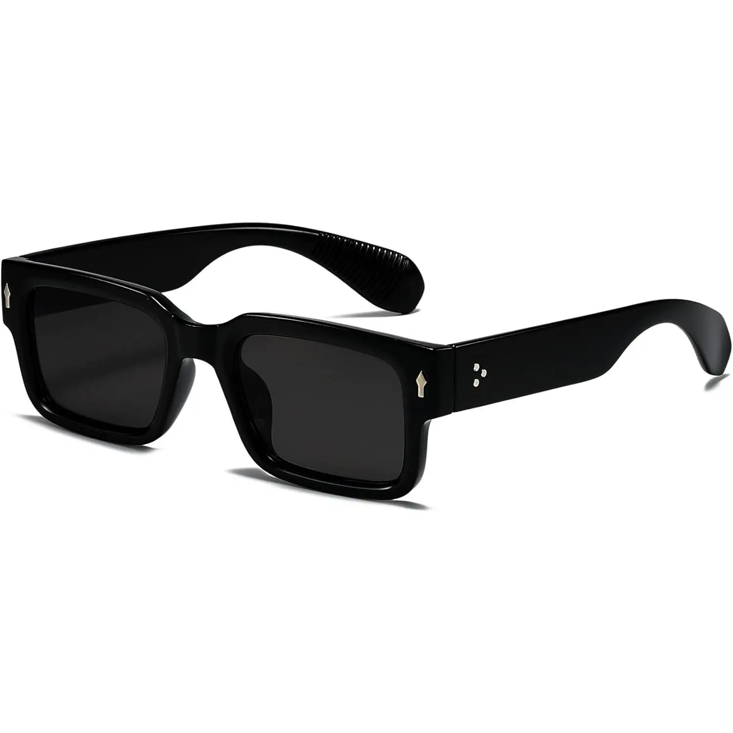 Chunky Rectangle Sunglasses, Lightweight Unisex Frame for Casual Wear with UV400 Protection and Glare Reduction, Chunky Frames, Rectangle Shape, Uv400 Shield