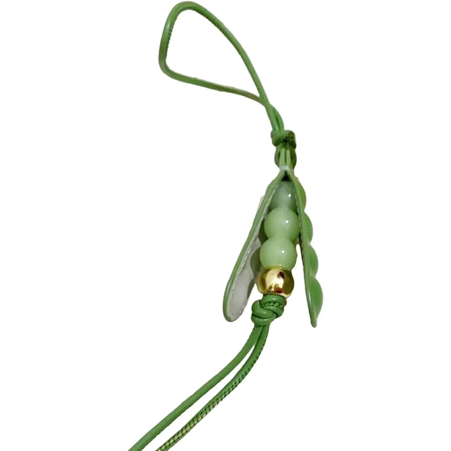 Fashionable Pea Charm Pendant Handmade Portable Keychain Trendy Accessory in Multiple Color Phones Bag Decoration
