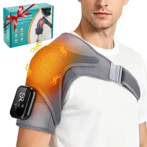 Electric Heating Vibration Shoulder Massager, 3 Heat Levels, 3 Massage Modes, 2500mah Battery, 15-Min Timer, Ideal Gift for Elders