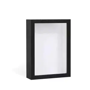 Wood Shadow Box Frame, 3.5cm Depth Decorative Dried Flower Display Frame for Home Tabletop Decor