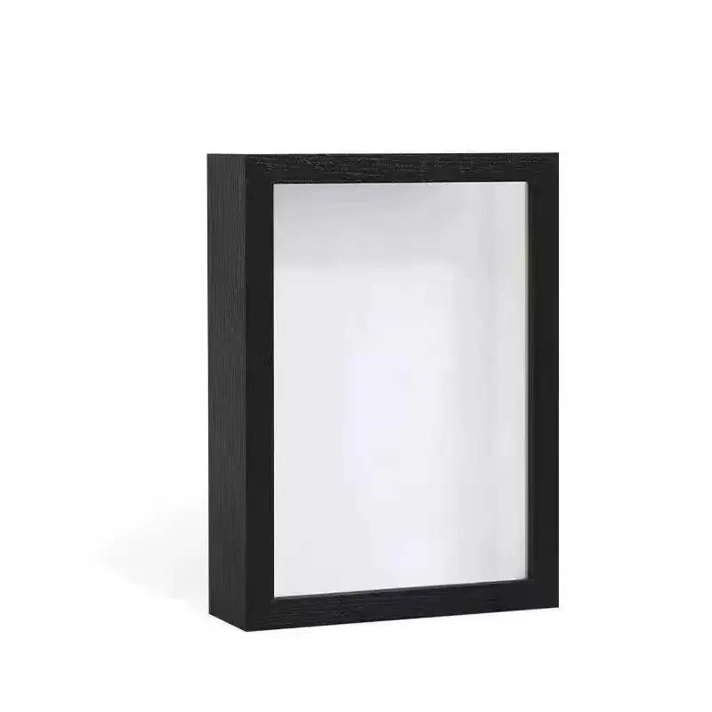 Wood Shadow Box Frame, Wooden Framed 3.5cm Depth Decorative Dried Flower Display Frame for Home Tabletop Decor