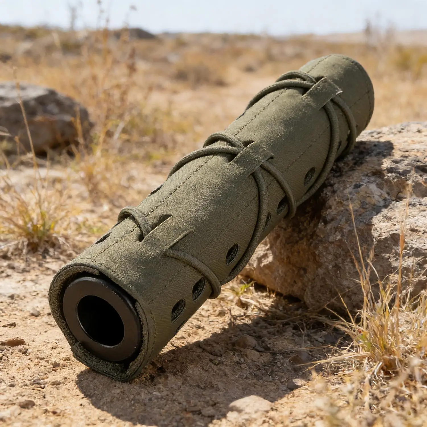 Tactical Suppressor Protector Case, Lightweight Portable, Dust-Proof Scratch-Resistant, Ideal for Jungle Hunting, Desert Shooting, Wetland Training