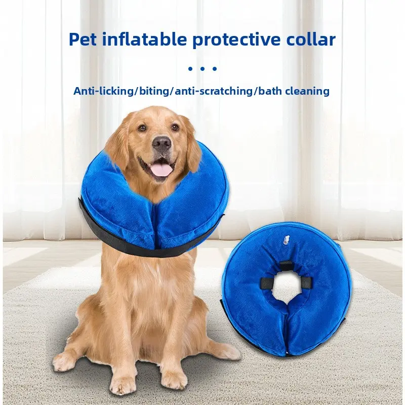 Soft Pet Cone Alternative, Comfortable Inflatable Recovery Collar for Dogs and Cats