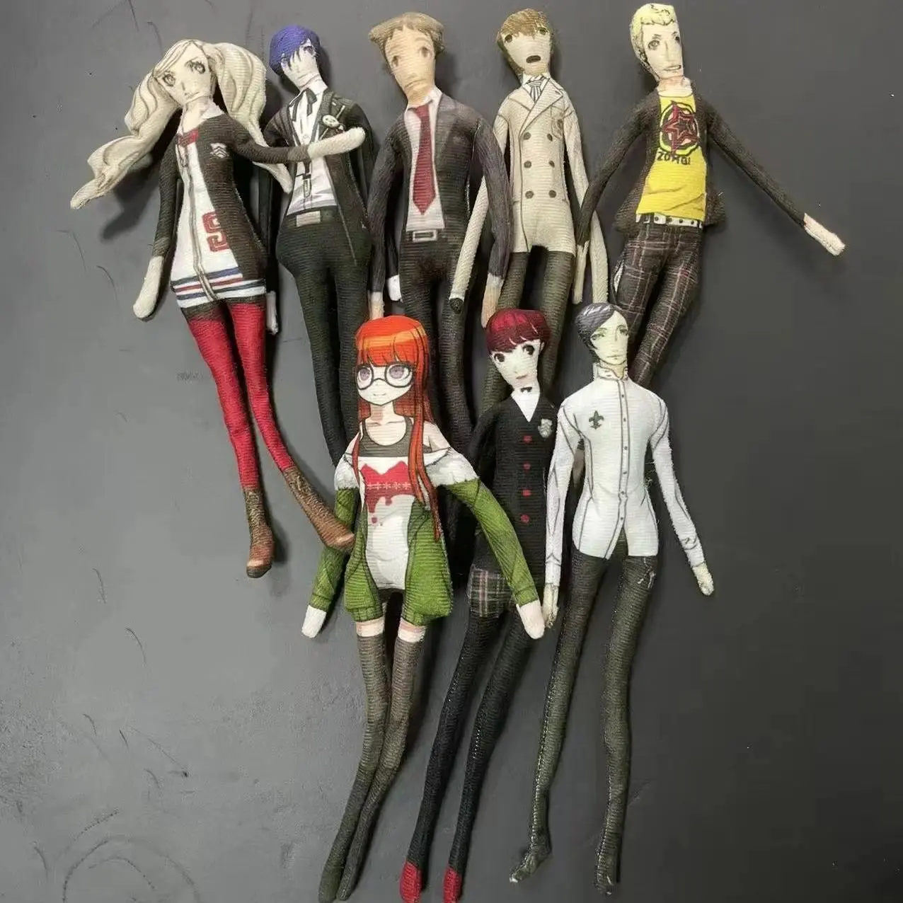 Handmade Japanese Anime Persona 5 Plush Doll - Ren Amamiya/Makoto Niijima, Anime Design, Wire-Arm Posing Skeleton, Desk Buddy, Cosplay Figure, Room Decoration Toy