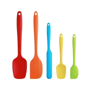 Silicone Baking Tool 5-Piece Set, Non-Stick Easy Clean, Heat-Resistant, Kitchen Baking Essentials, Home Use, Spatula, Oil Brush, Smoothing Knife