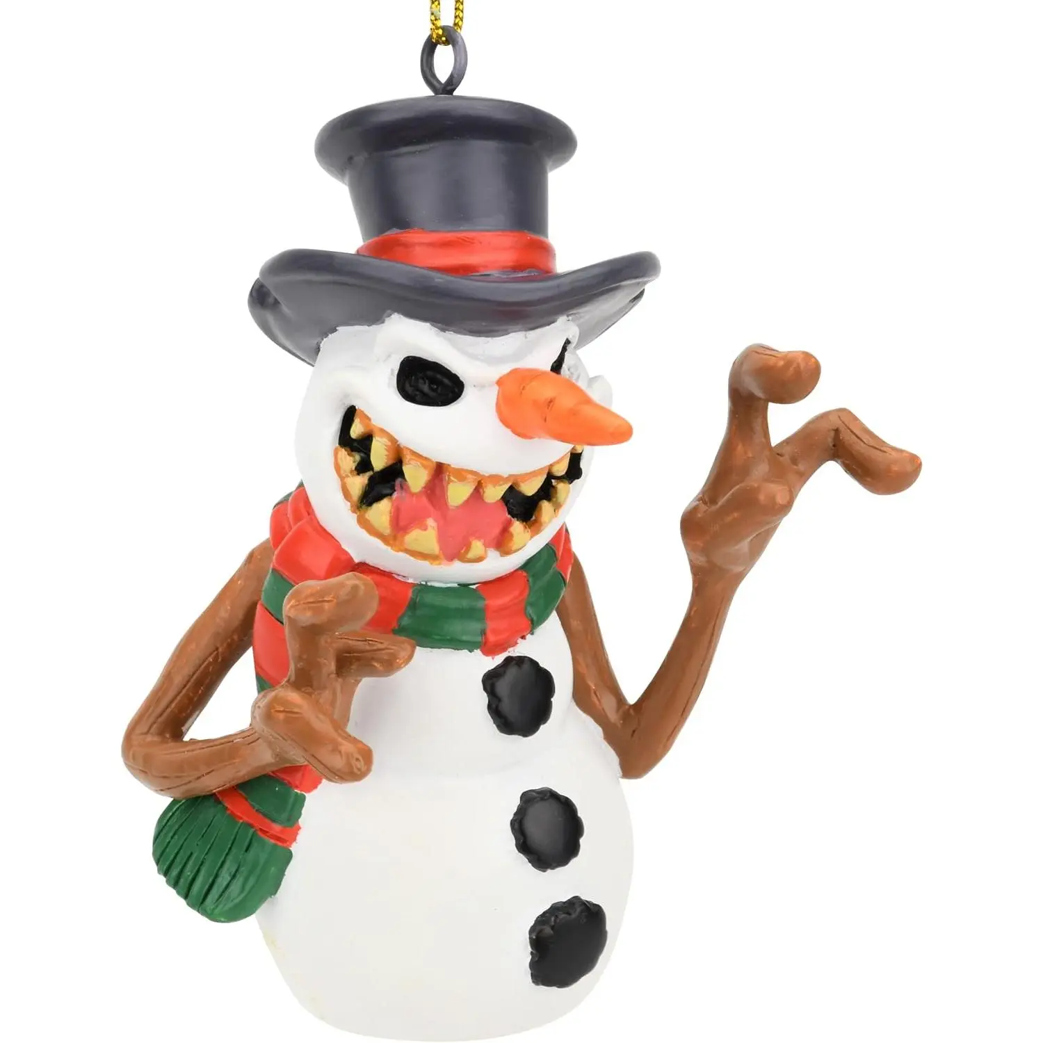 Evil Snowman Halloween  Christmas Ornaments