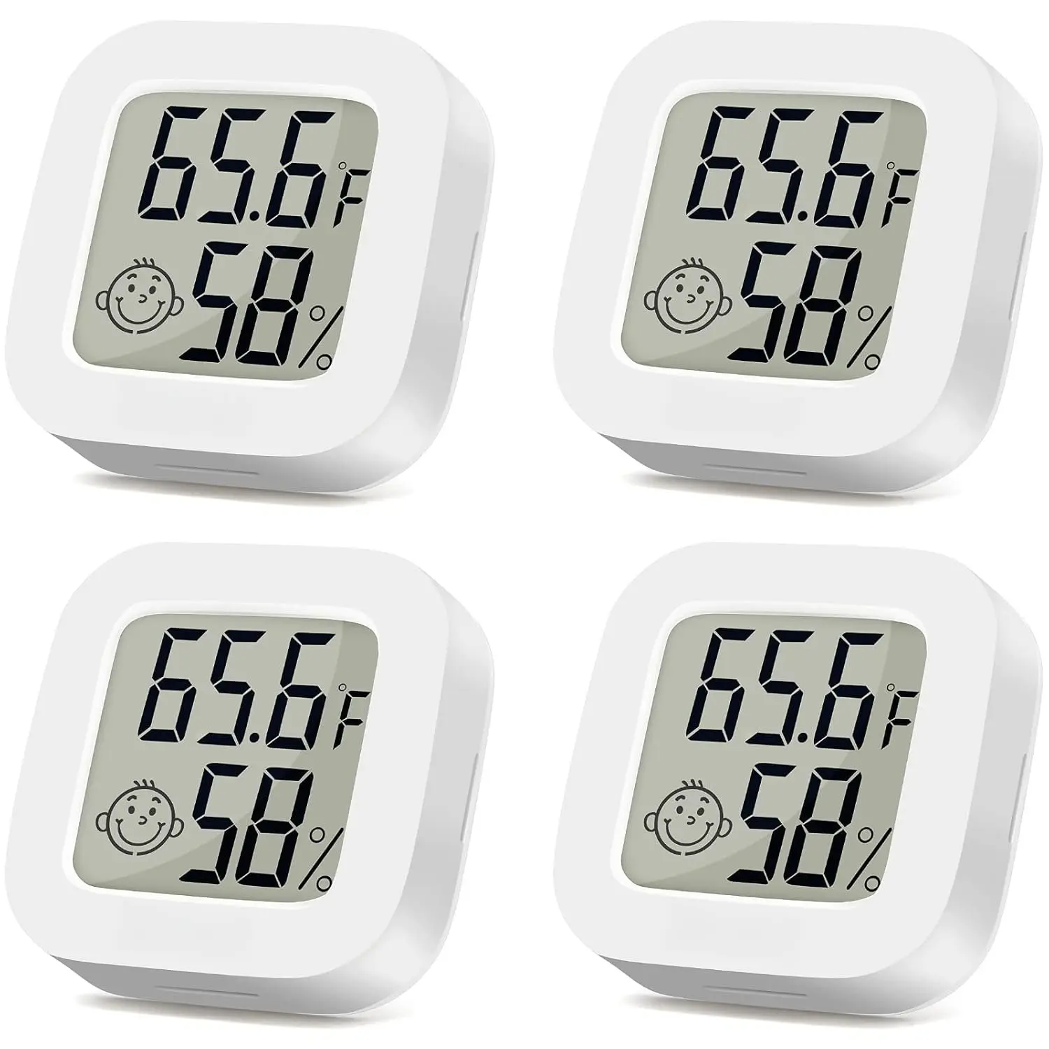 Indoor Thermometer 4Pack, Humidity Gauge Meter Digital Hygrometer Room Thermometer for , Hight Accurate Temperature and Humidity  for Greenhouse, Reptile, Humidors, Cellar, Office