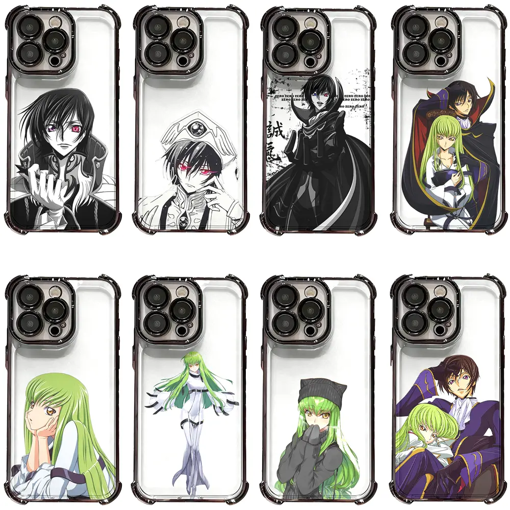 Code Geass Lelouch C.C. Anime Shockproof Phone Case for iPhone 11/12/13/14/15/16/17 Pro Max Pro Plus & Samsung S23/S24/S25/S26 Ultra Plus Great Gift for Classic Anime Fans