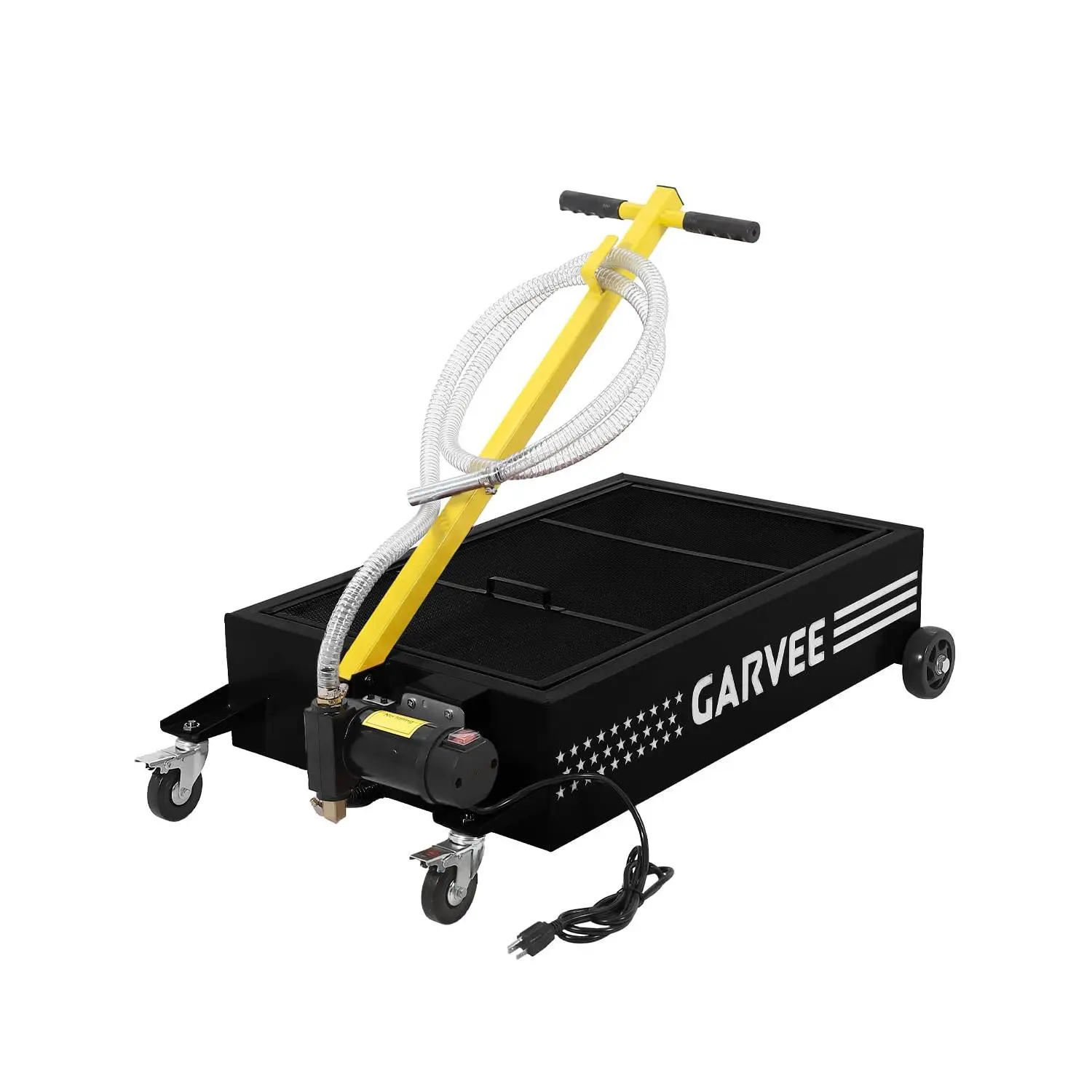 15/20/25 Gallon Oil Drain Pan - Heavy Duty Steel Waste Oil Drain Cart with 110V Pump, 8-8.2 ft Hose, Folding Handle & Rolling Base 15/20/25 Gallon Oil Drain Pan - Heavy Duty Steel Waste Oil Drain Cart with 110V Pump, 8-8.2 ft Hose, Folding Handle & Rolling Base