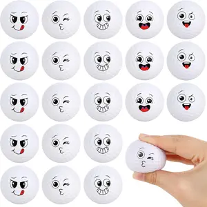 20 Pieces Mini Face Golf Stress Balls Golf Party Favors Funny Face Foam Sports Balls Small Squeeze Anxiety Relief Toy for Kids Birthday Party, School Reward Carnival Party Suppliesfidget toys