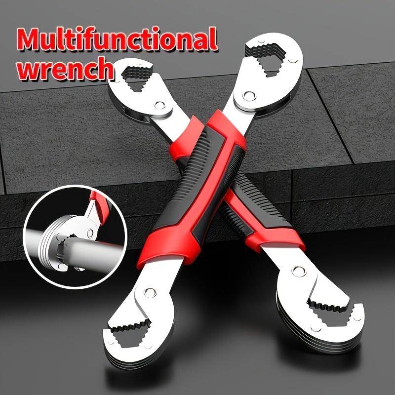 1 Pc Multifunctional Double-ended Pipe Wrench, Tool Multifunctional Looper Pliers, Multifunctional Torque Adjustable Opening Adjustable Wrench, Suitable for DIY And Electrician, Machinery, Motorcycle, Bicycle Home Maintenance Tools.