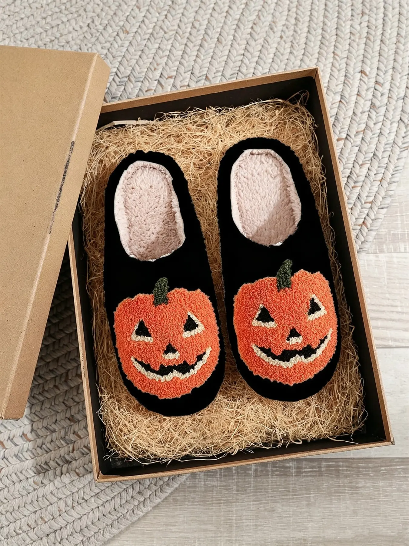 Halloween Slippers for Men and Women: Soft and Warm Cotton House Slippers; Memory Foam House Slippers; Comfortable and Fluffy Fall/Winter House Slippers Footwear