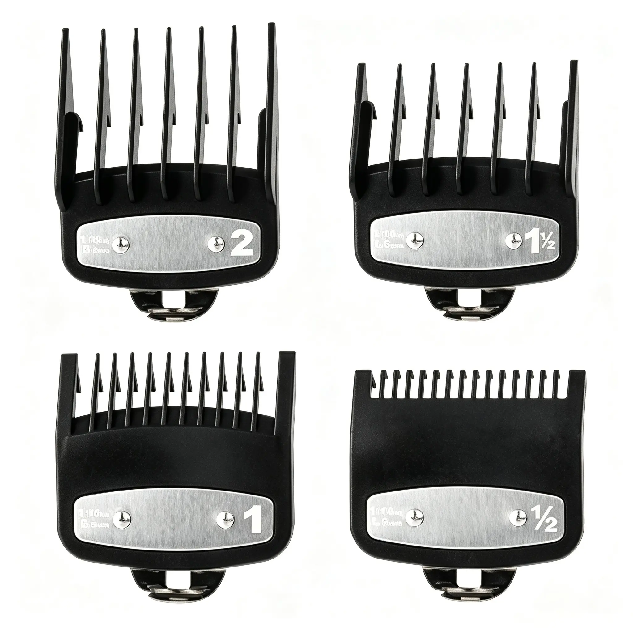 2/3/4 Piece Hair Clipper Guide Comb, Plastic Snap Clips, Hair Cutting Tool, Electric Razor Head Accessories, Professional Haircutting Kit, Hair Clippers, Clipper Guides Replacement