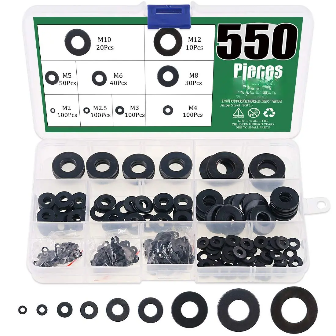165 count Copper Metric Sealing Crush Washers Flat Washer Flat Washer  Kit- M6 M8 M10 M12 M14 M16 M18 M20