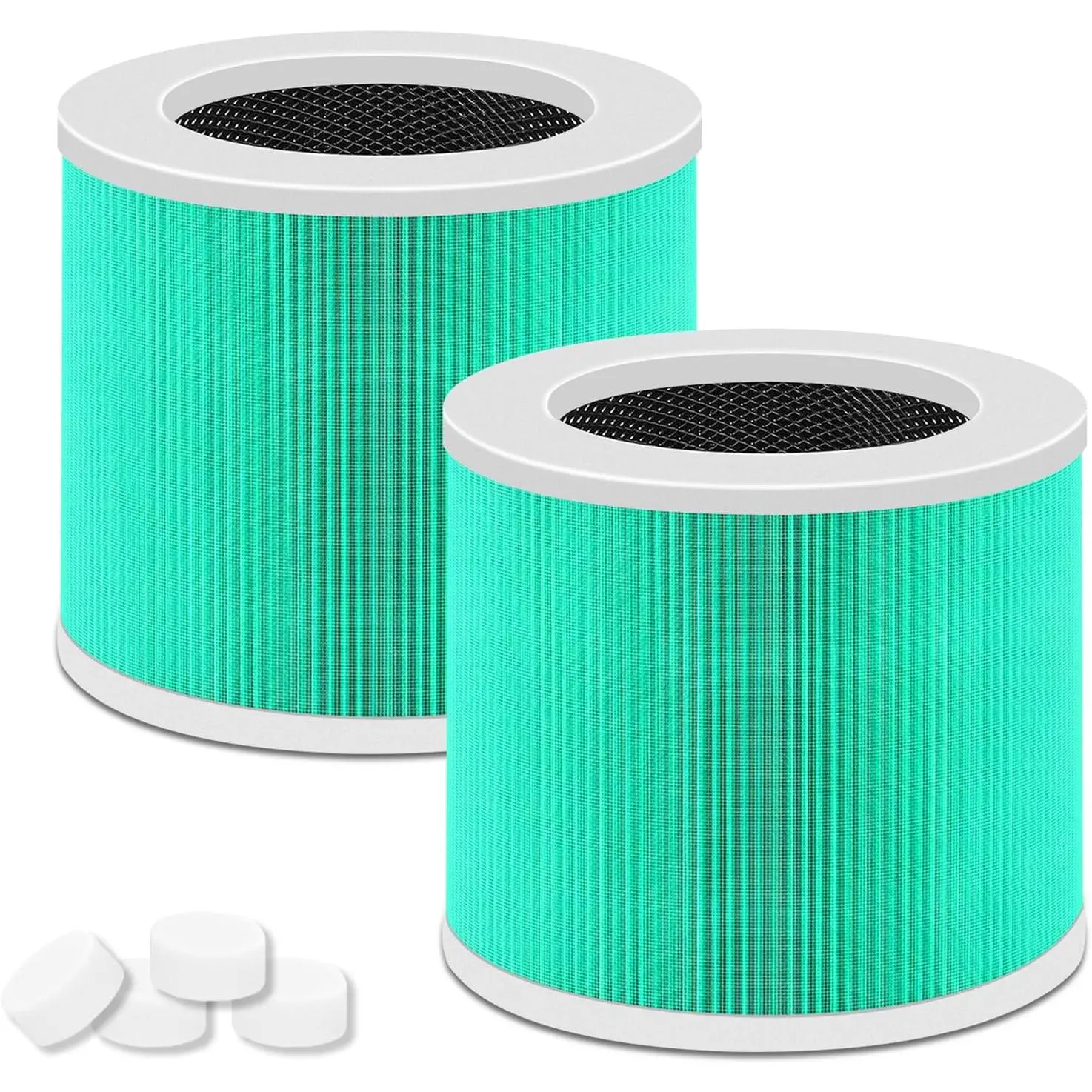 2 Pack HY1800 Replacement Filter Compatible with CHIVALZ/MORENTO/Loytio/Honeyuan/AYAFATO/IOIOW, 3-in-1 Filtration System True Activated Carbon HY1800 Filter Replacement