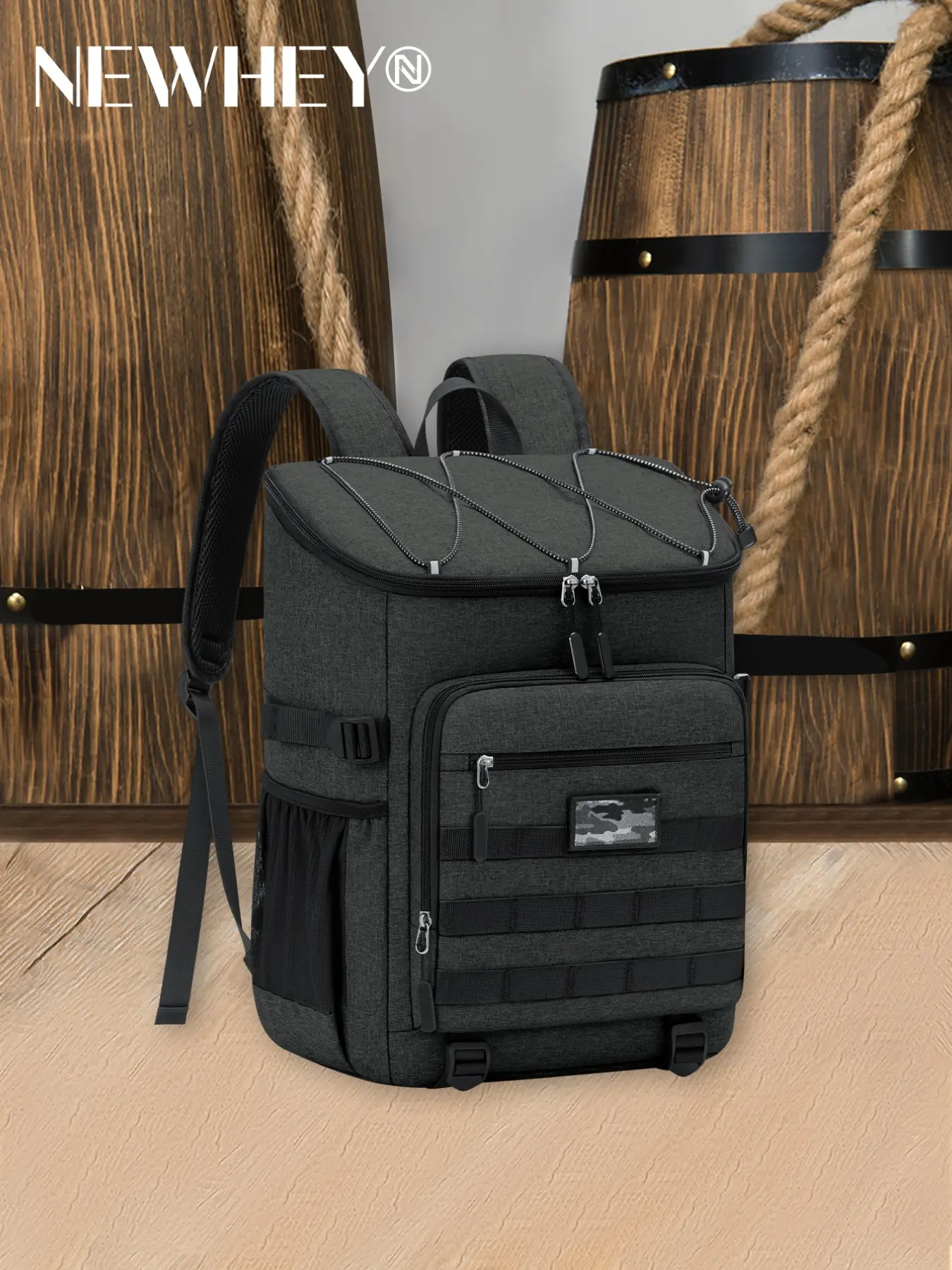 30L Insulated Cooler Backpack, Waterproof & Leakproof, Large Capacity Tactical Picnic Backpack, Outdoor Work, Camping, Beach, Hiking