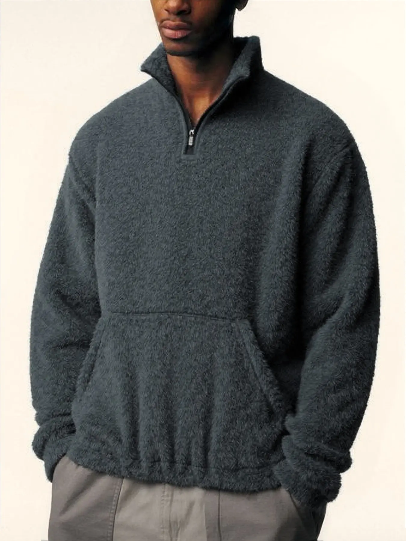 Winter New Polar Fleece Sweatshirt Jacket for Men, Casual American Style, Perfect for Fall and Winter, Cozy and Comfortable