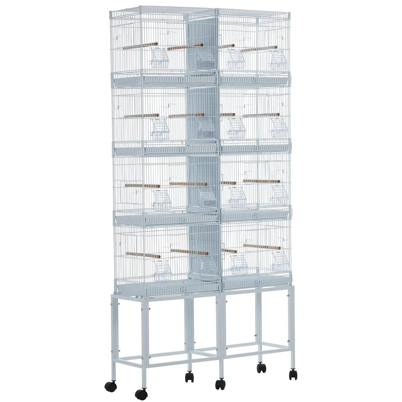 GARVEE 67-Inch Extra Large Wrought Iron Bird Cage with Iron Frame, Rolling Stand & Multi-Level Space for Parrot Species (Budgerigars, Cockatoos, Conures, Doves)