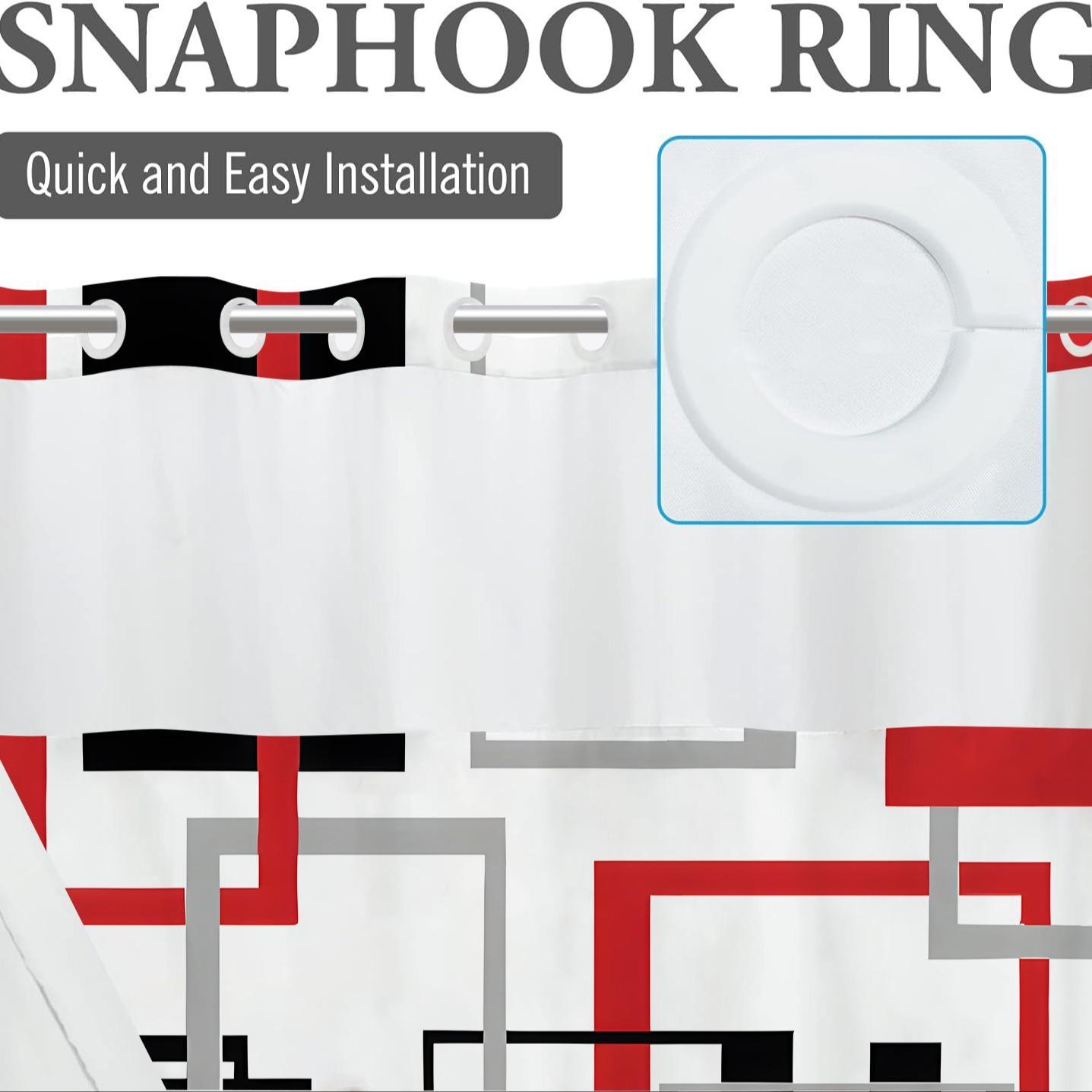 Geometric Pattern Shower Curtain, 1 Count Modern Simple Bathroom Curtain, Waterproof Shower Curtain for Home Bathroom Hotel Dormitory Decor, Bathroom Decoration Accessories