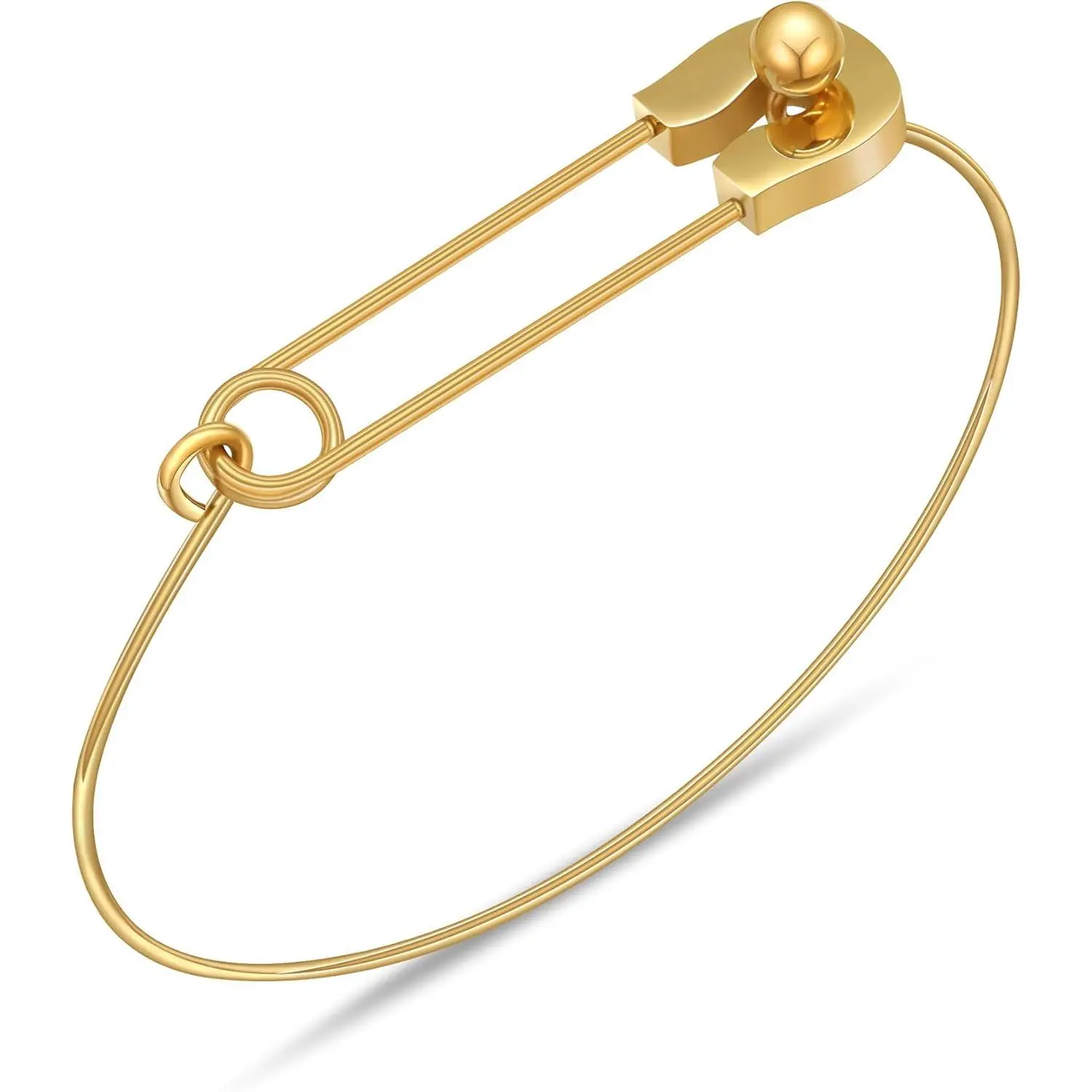 Fashion Safety Pin Hook Bangle Bracelet,   Punk Classic Simple Love Bracelet  Unisex