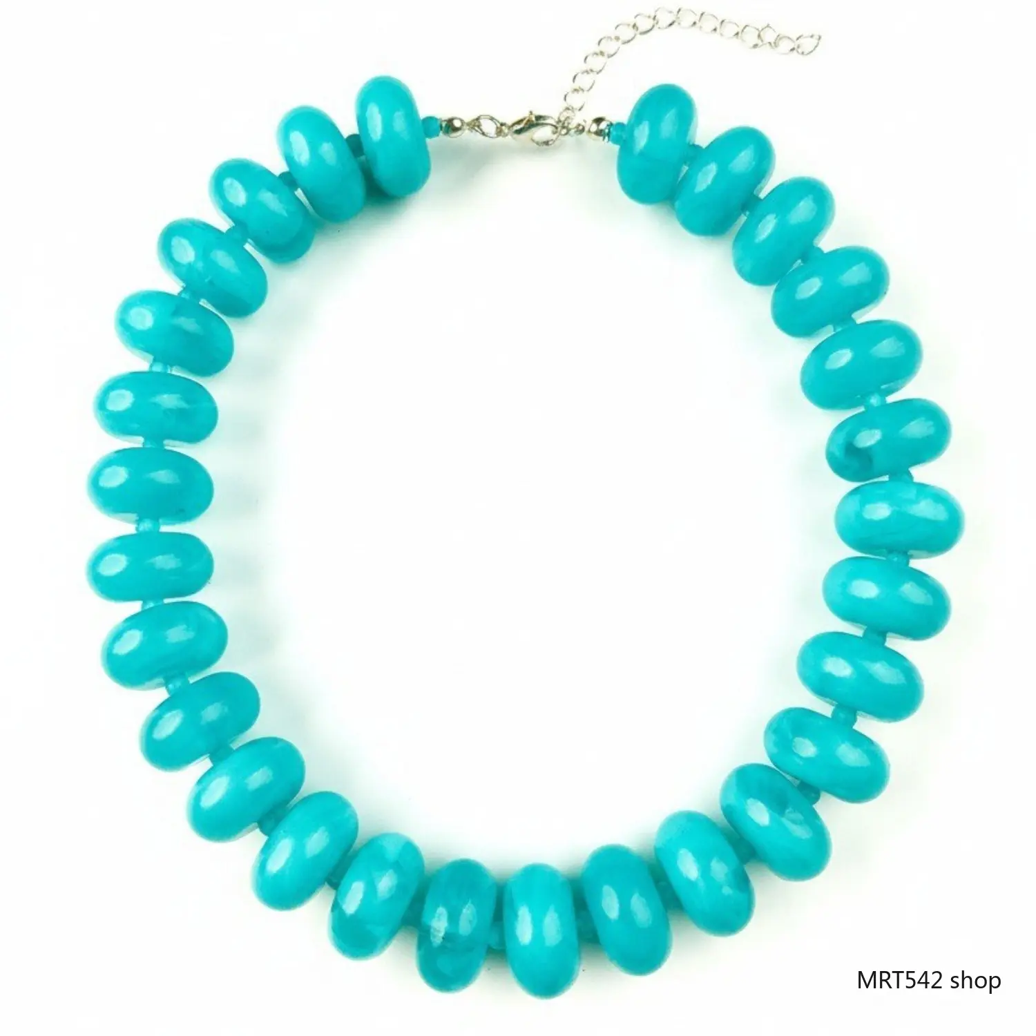 Bohemian Geometric Beaded Necklace Fashion Acrylic Choker Chain Random Print Pattern Boho Style Jewelry Lightweight Statement Strand Summer Beach Wear Women Gifts, Beaded Necklaces, Acrylic Charm Necklaces