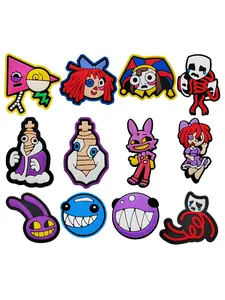 12-30pcs Cartoon Clown Rabbit PVC Shoe Decorations, DIY Detachable Cross Shoe Accessories, Non-Toxic Material, Perfect Gift for All Ages