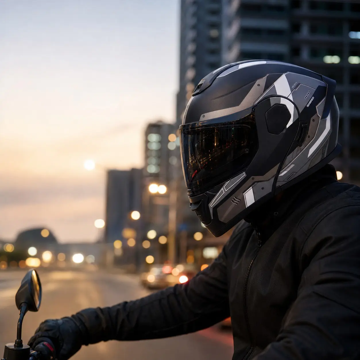 Ad Flip-Face Helmet, 3C Dot Dual Certification, Unisex Motorcycle Helmet, All-Season Commuter Safety Hat, Shockproof Design