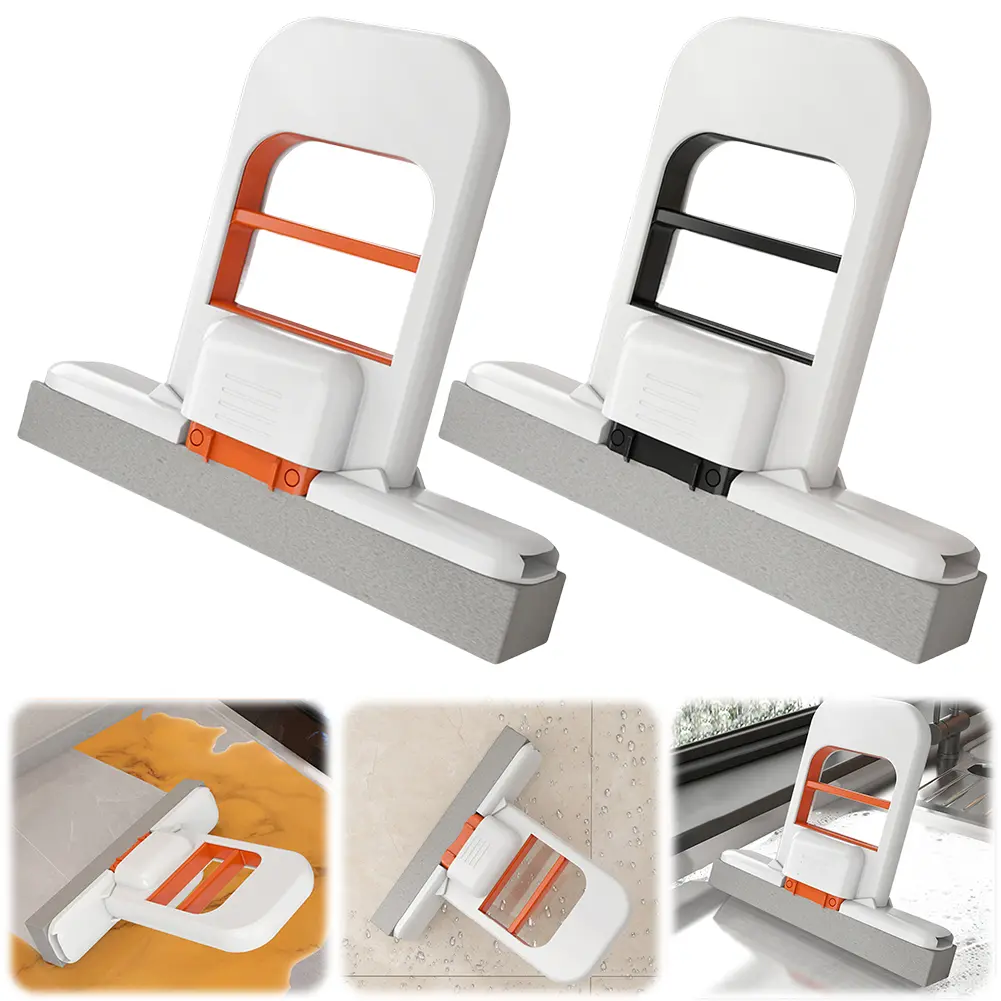 Handheld Mini Foldable Desktop Mop with Cotton Head - Lightweight, Compact, Portable Grip - Bathroom, Kitchen Floor Cleaning Tool