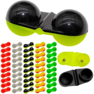 50Pcs Double Rattle Bell Fishing Attractor Beads Loud Fish Bite Alarm Bells Sea Fishing Tools