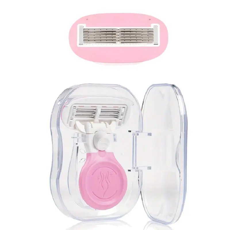 Mini Portable Hair Removal Razor, Hair Remover, Bikini Leg Hair Personal Body Trimmer, 5 Layer Stainless Steel Blades For Shaving, Compact, Lightweight and Easy to Use