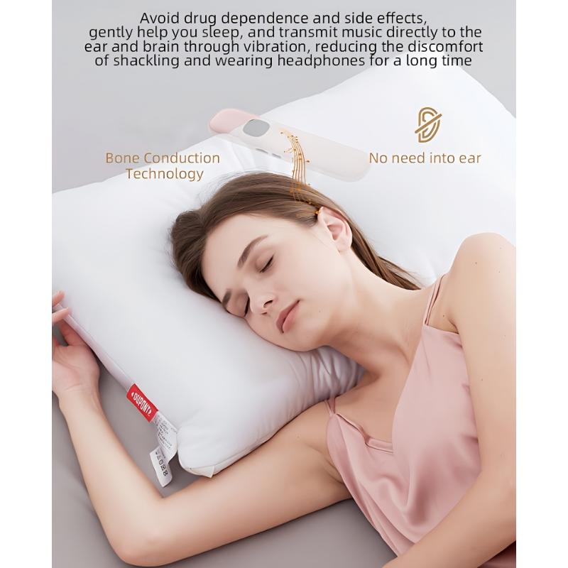 BLD07 Bone Conduction Wireless Speaker, Portable Music Player, No Earbuds Needed, Auto Power-off Function, Built-in 11 White Noise Options, Gentle Sounds for Bedtime Relaxation, Suitable for Bedrooms, Dormitories, and Offices