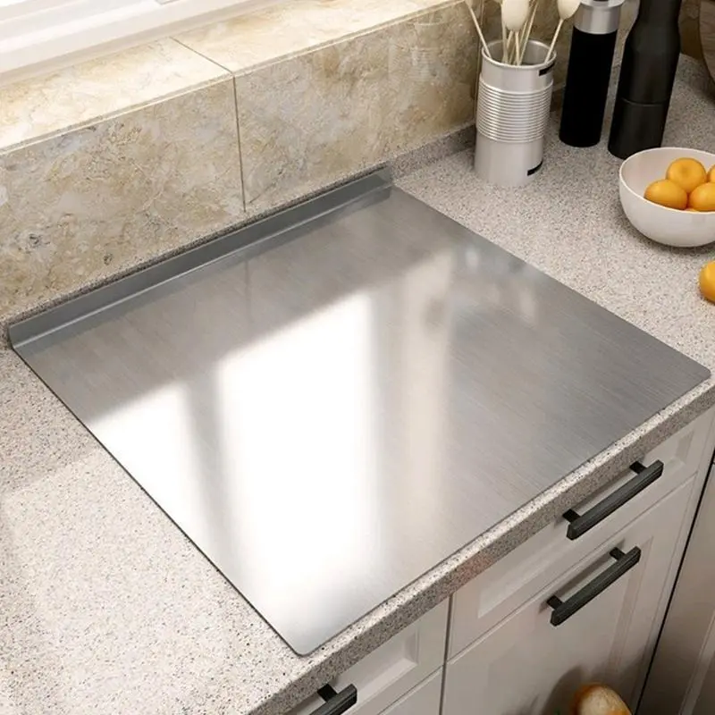Stainless Steel Food Cutting Board 40x30cm, Durable Large Kitchen Chopping Block for Meat, Fruit, Vegetables and Baking, Easy to Clean, Suitable for Daily Use, Cutting Boards for Kitchen