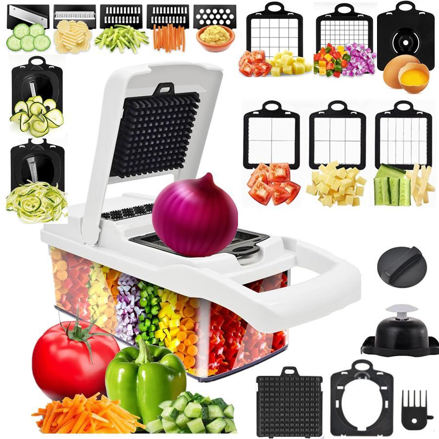 22-in-1 Vegetable Chopper Set, Multifunctional Vegetable Cutter with Container, Potato Cutter, Kitchen Fruit Vegetable Slicer and Food Chopper, Practical Kitchen Utensil & Gadget, Kitchenware 22-in-1 Vegetable Chopper Set, Multifunctional Vegetable Cutter with Container, Potato Cutter, Kitchen Fruit Vegetable Slicer and Food Chopper, Practical Kitchen Utensil & Gadget, Kitchenware