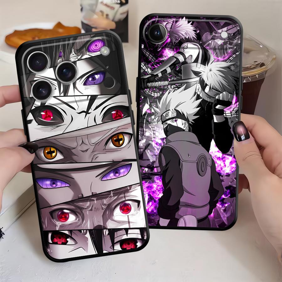 Anime  Cool Black Soft Phone Cover Case for iPhone XS Max 15 16 14 Plus 17Air XR 13 12 11 17 Pro Max 7 8