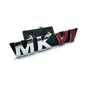 Auto Badge MKVI Grill Emblem Chrome Red Badge Car Sticker Golf  6 MKVI TSI Decor Nameplate