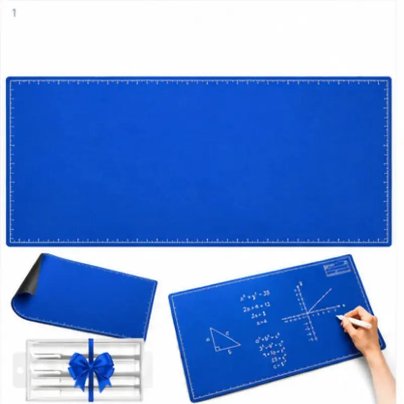 Blueprint Desk Mat Writable Dry Erase Engineering Reusable Double Sided | Large Mouse Pad for Architects Office Sketching Planning | Kids Doodle Drawing Board | Creative Gift for Kids Engineers Architects Computer Desk Mat