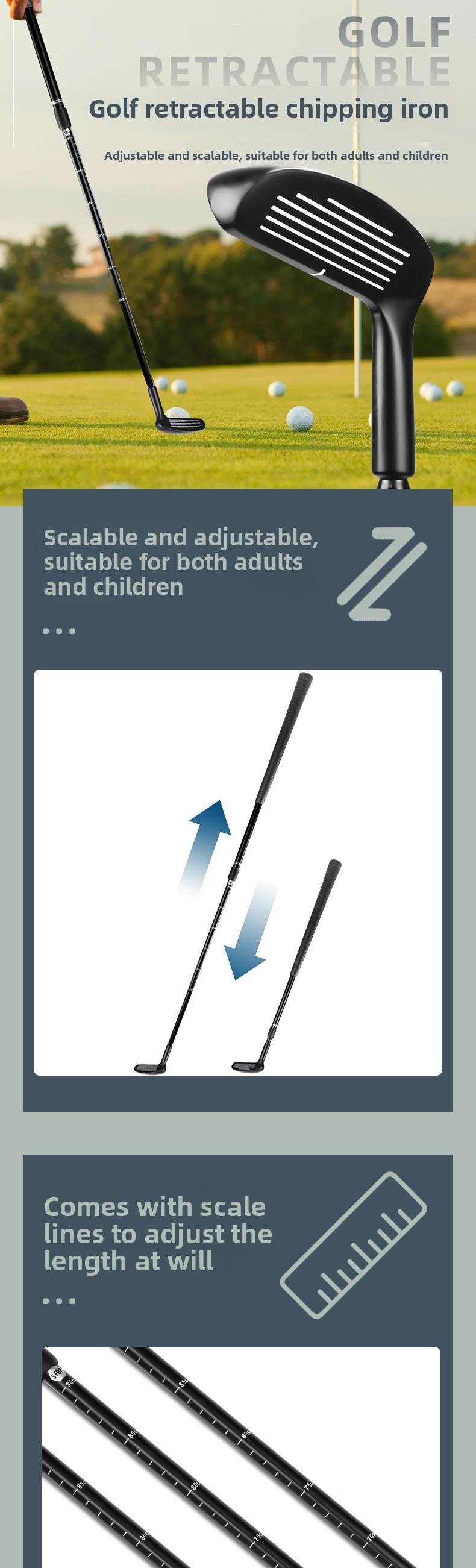 Telescopic Golf Club |   Double-Sided Golf Chipper |   Zinc Alloy Putter |   Sand Wedge / Pitching Wedge (Telescopic)