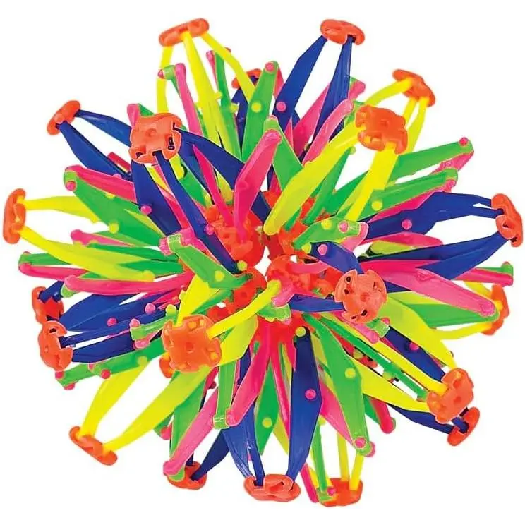 Geddes Colorful Expanding Fidget Balls 6-Pack (6-12in) - Color Block Finger Stimulation Stress Relief Toys, Geddes School Supplies for Neurodivergent Kids, Calm Corner Emotional Regulation, Mindfulness Support, Home/Classroom Use