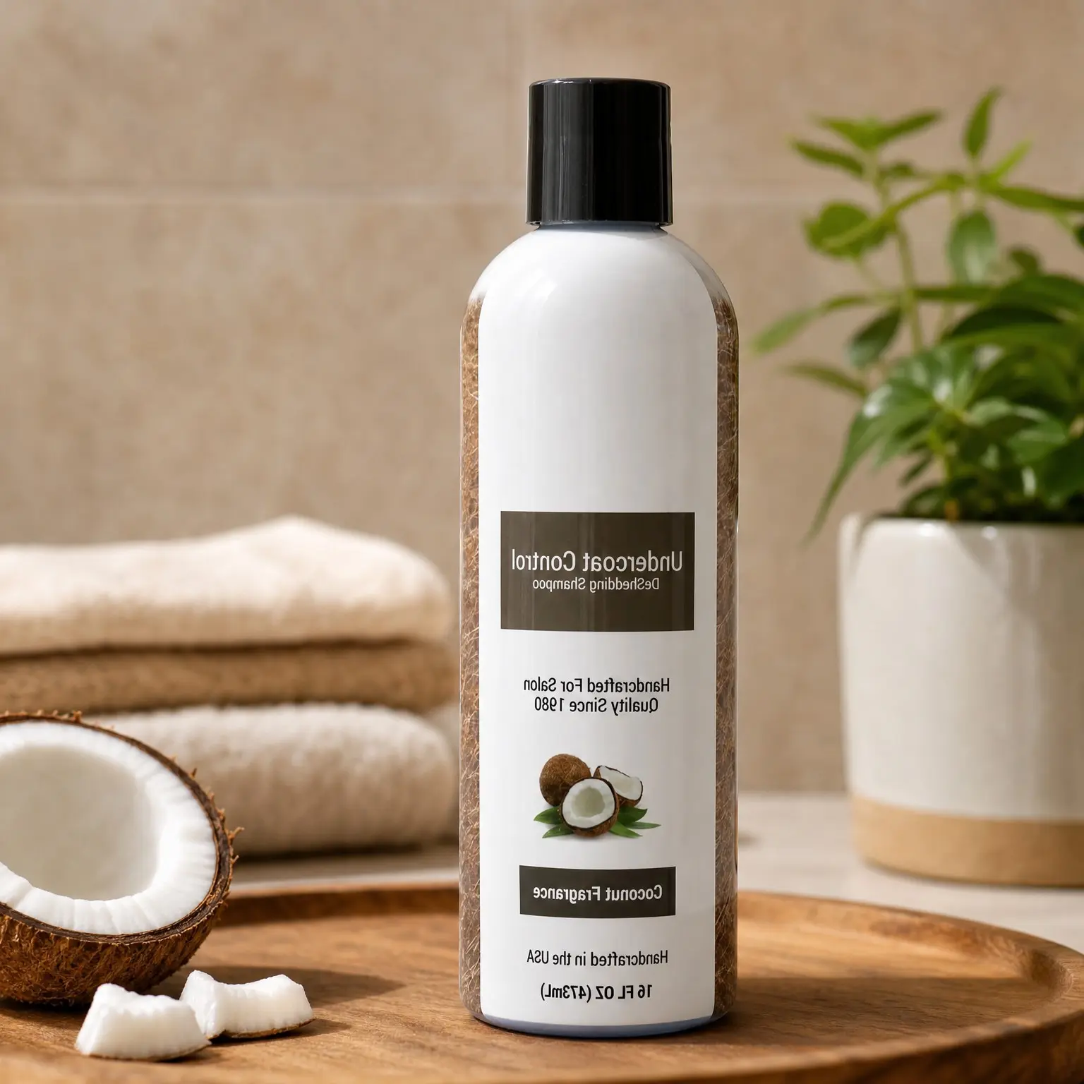 Dog Deshedding Shampoo for Shedding & Undercoat – 16 oz 32:1 Concentrate with Coconut Oil & Omega 3, Strengthens Hair Roots, Moisturizing Groomer Grade Pet Wash, USA MadeGift
