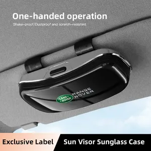 Car Sun Visor Glasses Case Glasses Holder Storage Box for Driver and Passenger in Car For Land Rover Range Rover Evoque Velar Defender Discovery Freelander Land Cruiser
