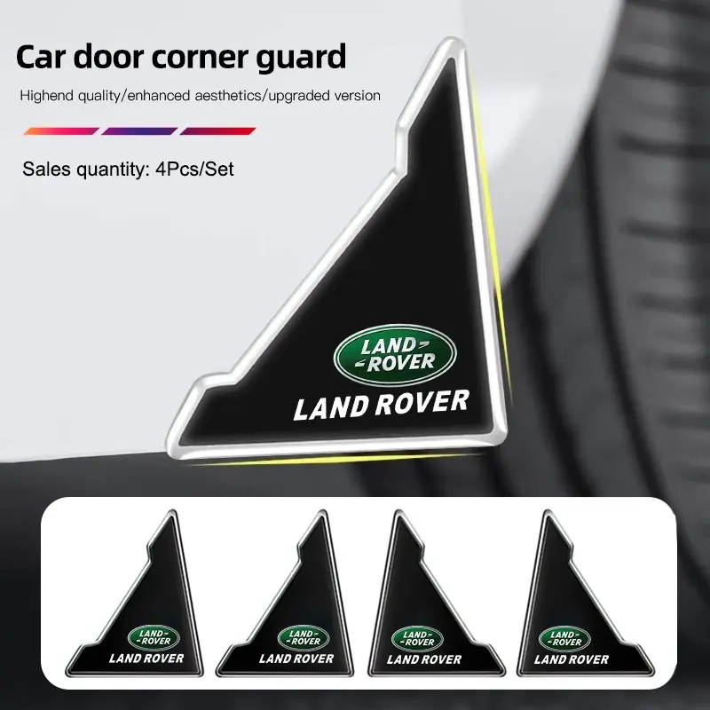 4PCS Car Door Anti-collision Corner Protectors Stickers For Land Rover Range Rover Velar Defender Discovery Freelander Land Cruiser