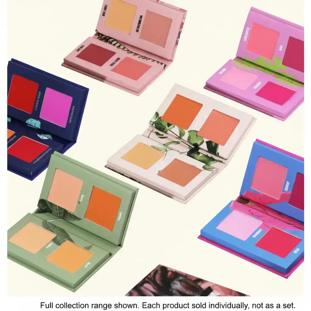 [Made by Mitchell] Mini Blursh Book – 4 Shades Pressed Blush Palette Compact | Long-Lasting, Buildable & Blendable | Versatile Everyday Makeup Glam Face Palette