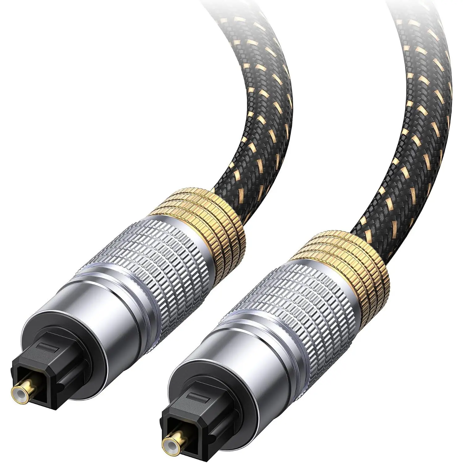 Short Optical Audio  3ft (Toslink Optical  for Soundbar, Digital S/PDIF Cord) - Ideal for Hi-Fi Audio with , Sonos, ,  Soundbars, 3