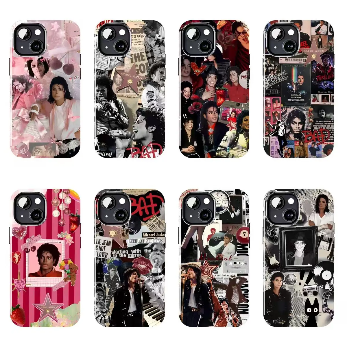 Michael Jackson Collage Phone Case Suitable for iPhone 17-11 Pro Max/Plus and  Samsung Galaxy S23-25